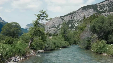 Alps river Stock Footage 44127884
