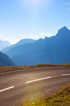 Alps road 写真素材