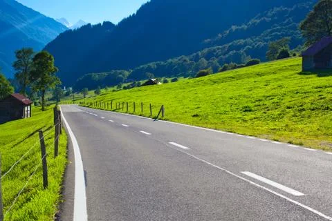 Alps road Stock Photos