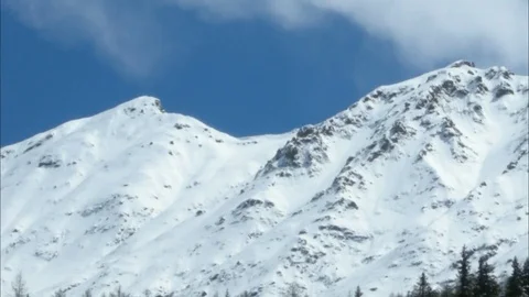 Alps snowy mountains Stock Footage 75347528
