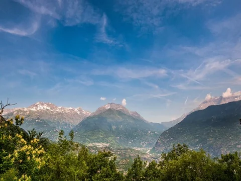The Alps in summer, Time lapse Stock Footage