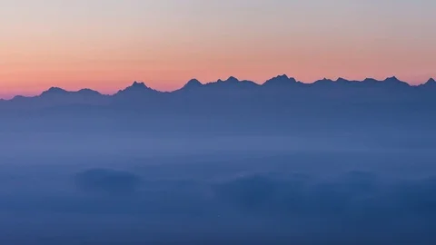 The Alps at sunrise. Stockbeeldmateriaal 83678134