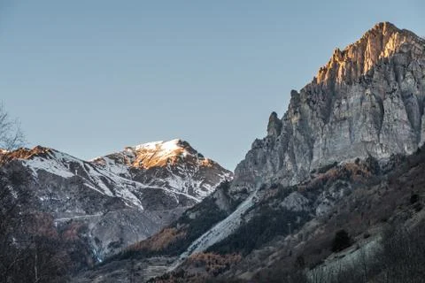 Alps sunset Stock Photos