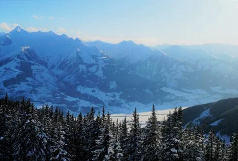 Alps at sunset Stock Photos