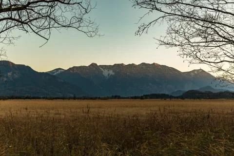The alps on sunset Stock Photos