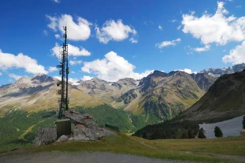 Alps in the Vinschgau Stock Photos