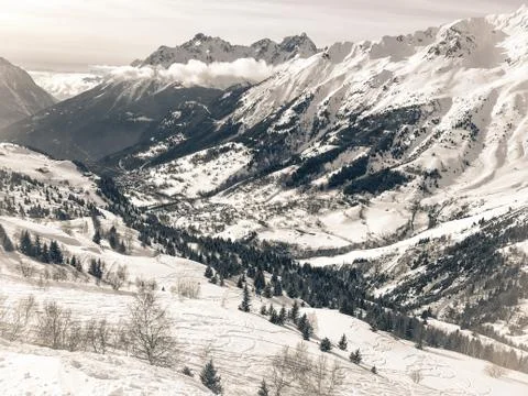 Alps in winter Stock Photos