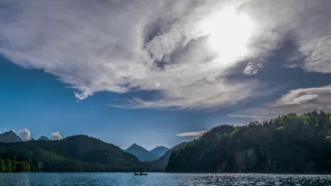 Alpsee Schwangau - Timelapse Stock Footage 77684994
