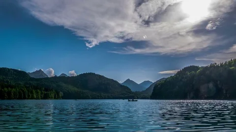 Alpsee Schwangau - Timelapse Stock Footage 77686092