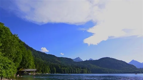 Alpsee Schwangau - Timelapse Stock Footage 77689997