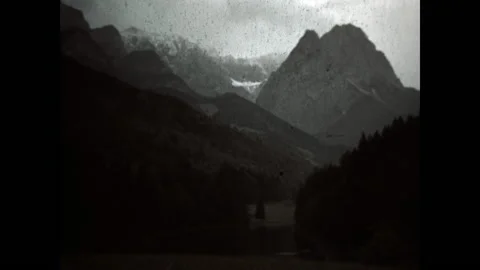 Alpspitze Mountain 1948 Stock Footage 152918702