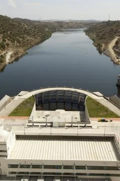 Alqueva dam Stock Photos