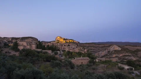 Alquezar, Spain, 4k timelapse Stock-Footage 119924922