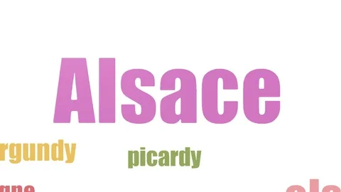 Alsace Tag Cloud Animated Isolated On White Stock Footage 103668168