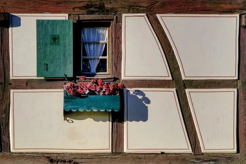 Alsatian window Foto stock