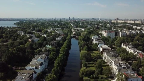 Alster canal Stock Footage 90597105