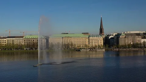Alster Fountain Stock Footage 106682002