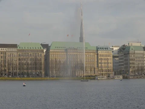 Alster Hamburg anamorphic Stock Footage 82579077