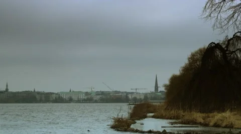 Alster pan in autumn Stock-Footage 45019265