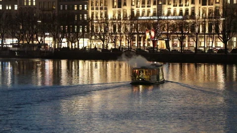 Alster Ship Stock Footage 136281501