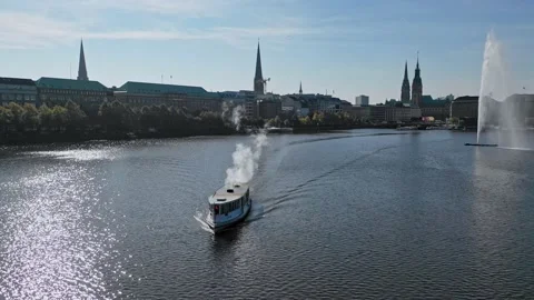 Alster Ship Stock Footage 154446928