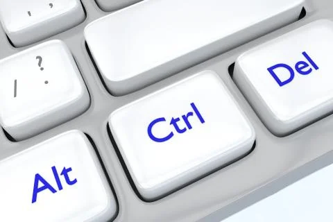 Alt Ctrl Del Concept 스톡 일러스트
