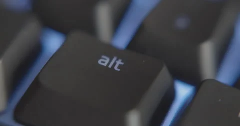 "Alt" key being used - 60FPS RGB Keyboard Video stock 145860856
