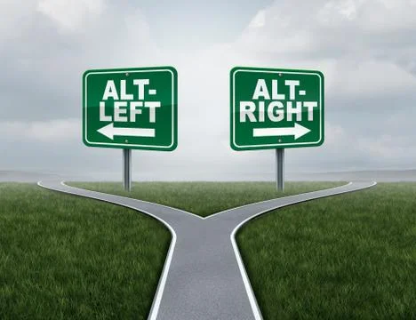 Alt Left and altright concept Stock Illustration