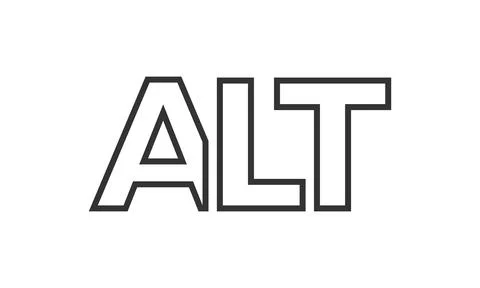 ALT logo design template with strong and modern bold text. Initial based ve.. Stock Illustration