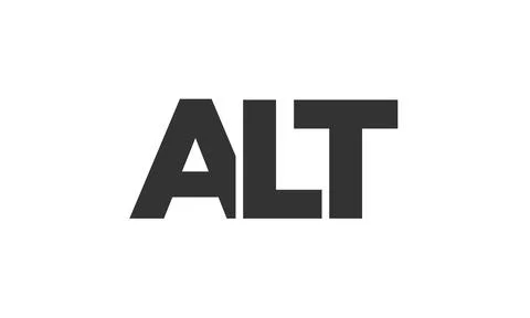 ALT logo design template with strong and modern bold text. Initial based ve.. Stock Illustration