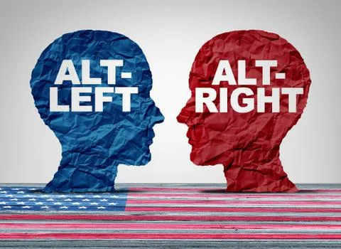 Alt-Right And Altleft 库存插图