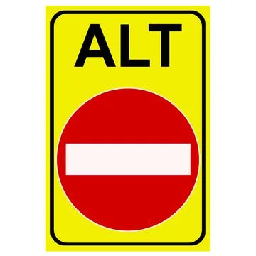 ALT road sign Stock-Illustration