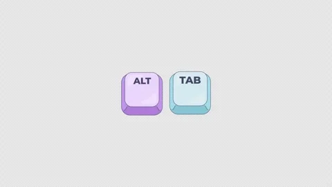 Alt Tab keyboard shortcut keys animation Stock Footage 332273712