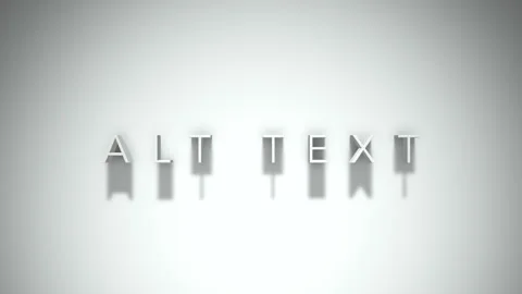 Alt text 3D title animation with shadows on a white background Stock Footage 297128697