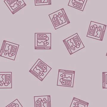 Alt text seo line seamless pattern Stock Illustration