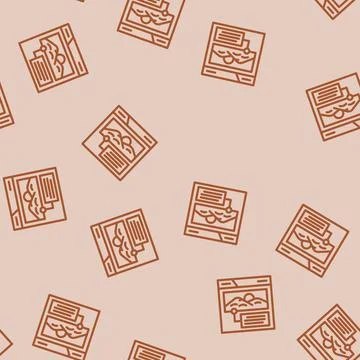 Alt text seo line vector seamless pattern Stock Illustration