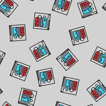 Alt text seo vector seamless pattern Illustrazione stock
