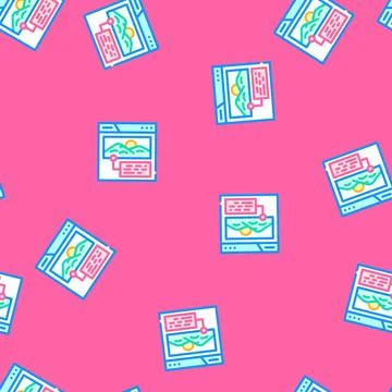 Alt text seo vector seamless pattern 库存插图