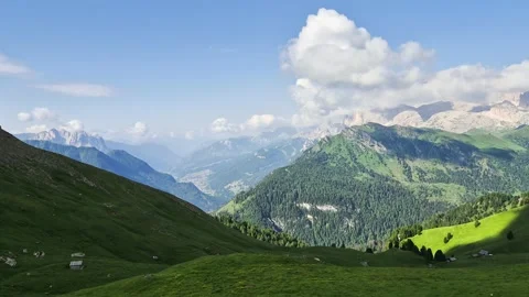Alta Via Federico Augusto path - Val di Fassa - Italy Stock Footage 280353443