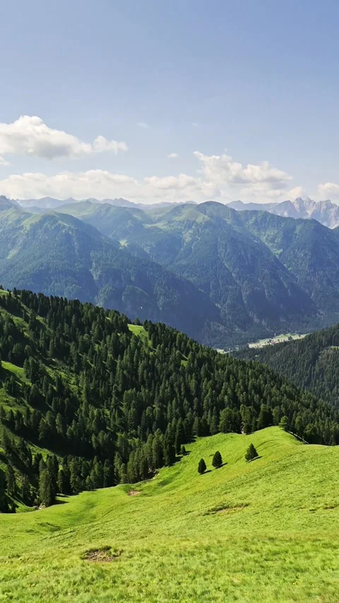 Alta Via Federico Augusto path - Val di Fassa - Italy Stock Footage 280353461