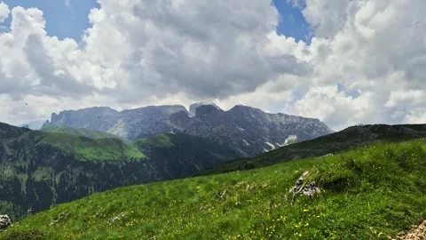 Alta Via Federico Augusto path - Val di Fassa - Italy Stock Footage 280353499