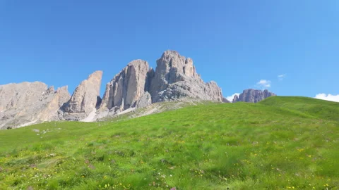 Alta Via Federico Augusto path - Val di Fassa - Italy Stock Footage 287997513