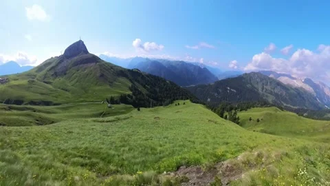Alta Via Federico Augusto path - Val di Fassa - Italy Stock Footage 290389800