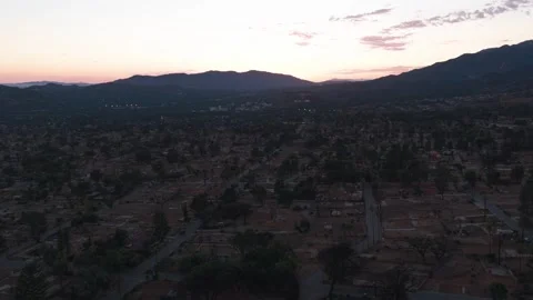 Altadena Burn Zone at Sunset Stock Footage 317803483
