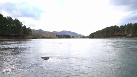 Altai mountains in autumn. Katun river Stock Footage 265016629