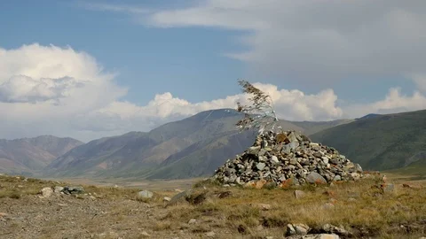 Altai is a place of communication with the spirits Stock Footage 82893351