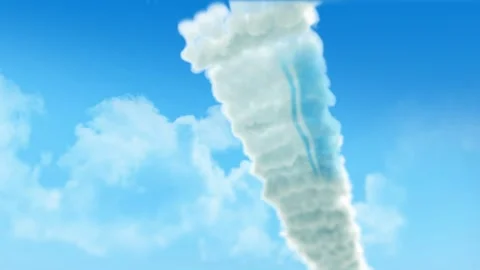 Altai Republic Flag 3D Render Animation Created with Colored Smoke Trails by Stock Footage 332246425