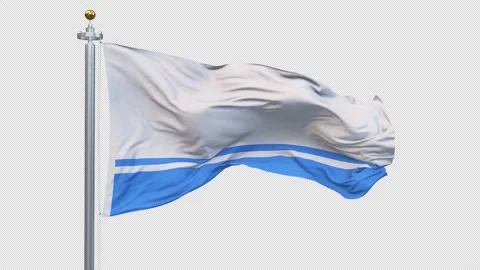 The Altai Republic flag is waving. Stock-Footage 303208924