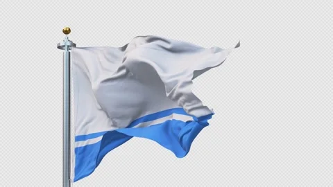 The Altai Republic flag is waving. Stock-Footage 303208948