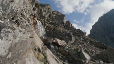 Altai waterfall, tilt-shift 스톡 동영상 168158620